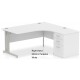 Rayleigh Right Hand Cable Managed Desk and Pedestal Set